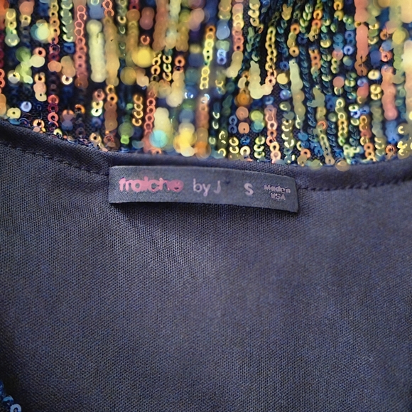 Fraiche by J Sparkling Sequined Wrap Dress - Picture 9 of 10